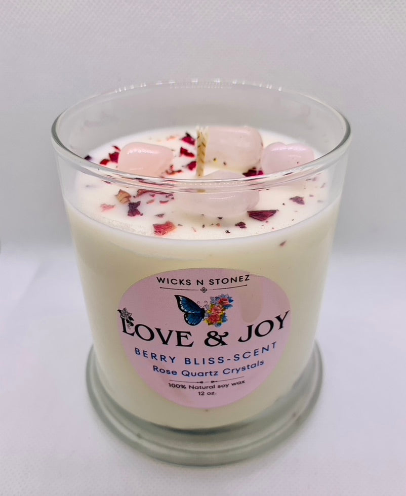 CRYSTAL CANDLE - LOVE & JOY