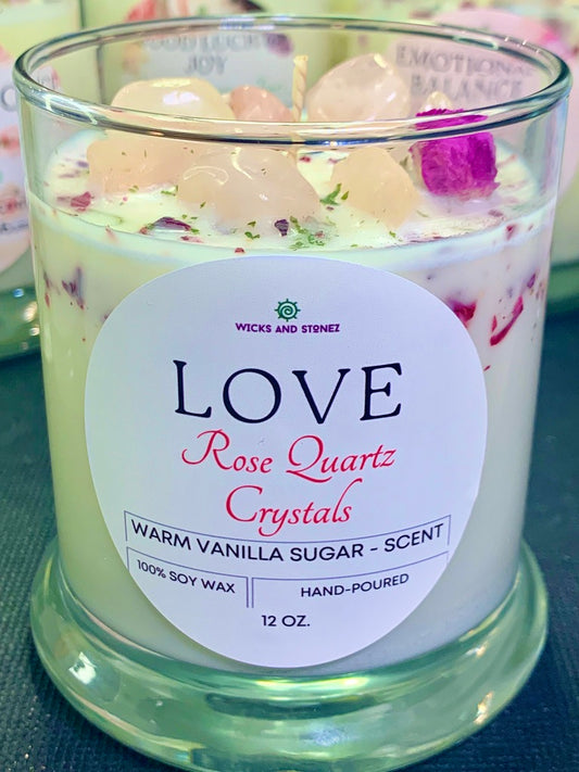 Crystal Scented Candle - LOVE CANDLE