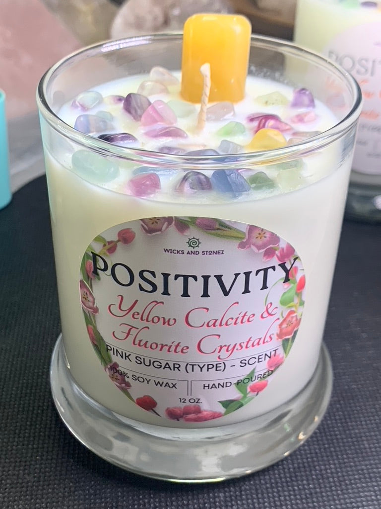 CRYSTAL CANDLE- Positivity