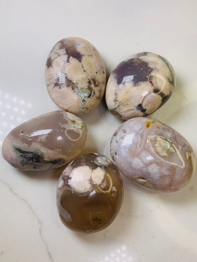 Flower Agate Palmstones