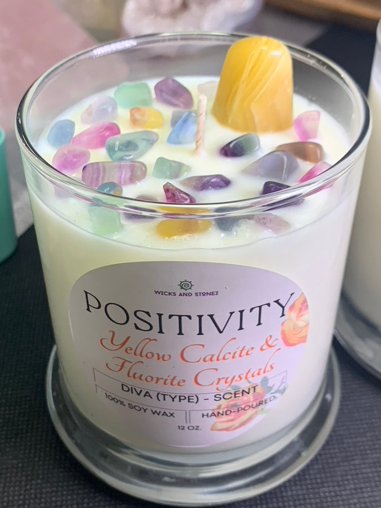 CRYSTAL CANDLE- Positivity