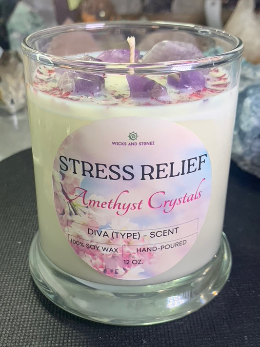 CRYSTAL CANDLE - Stress Relief
