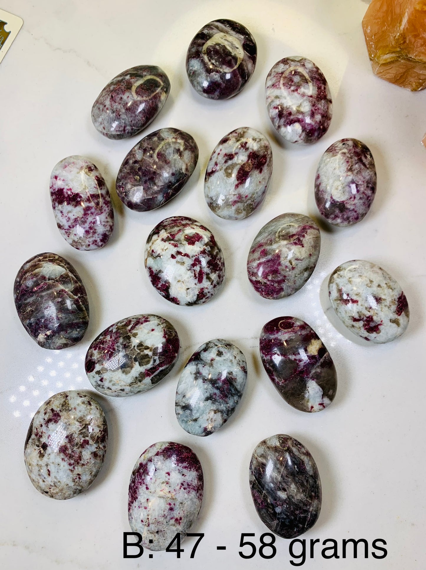 Rubellite Tourmaline-Palm Stones