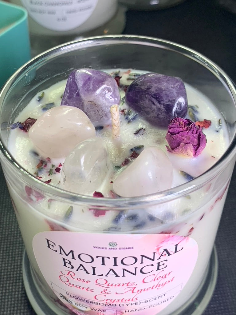 CRYSTAL CANDLE - Emotional Balance