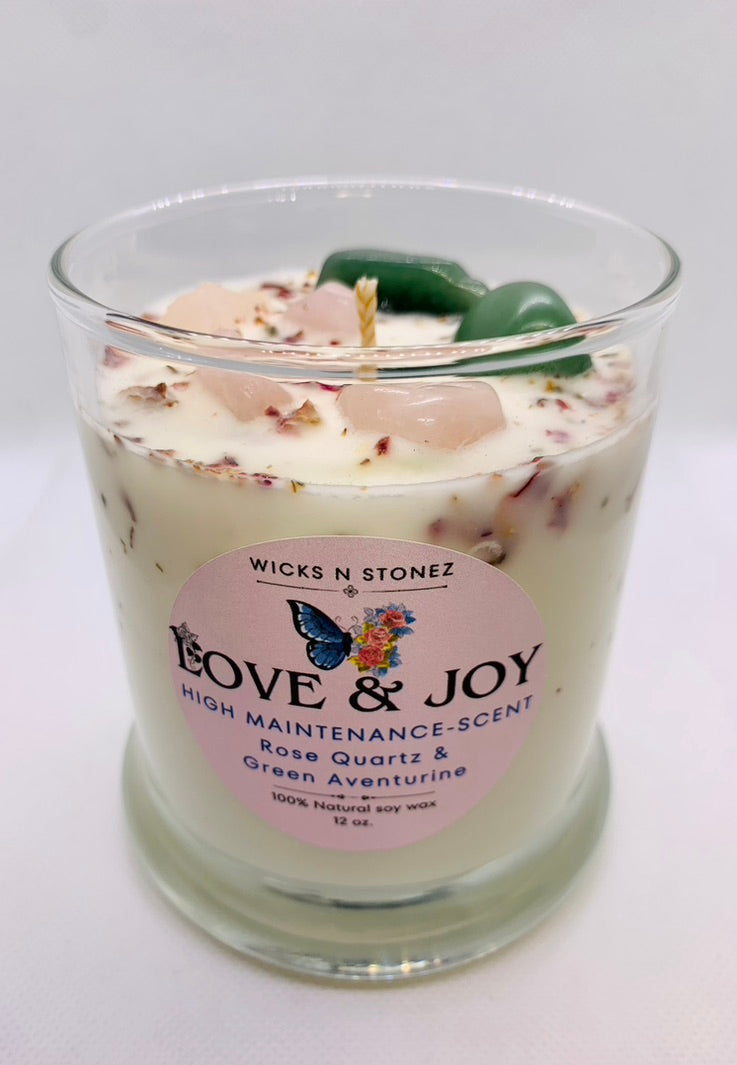 CRYSTAL CANDLE - LOVE & JOY