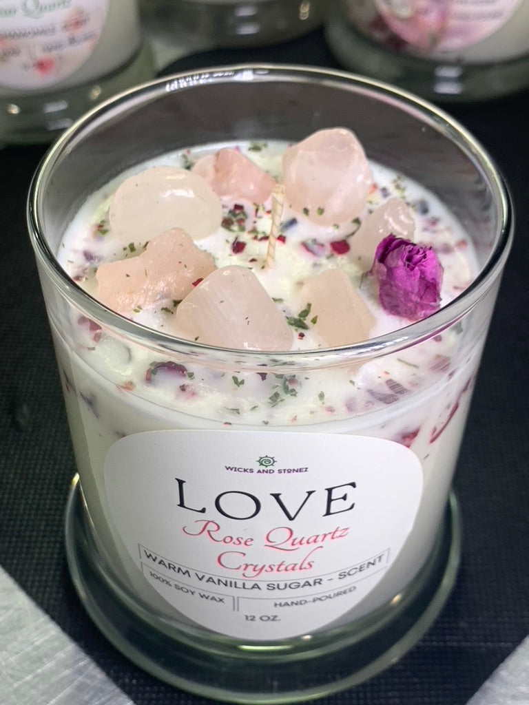 Crystal Scented Candle - LOVE CANDLE