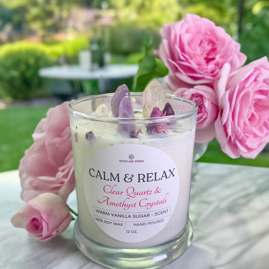 CRYSTAL CANDLE - Calm & Relax