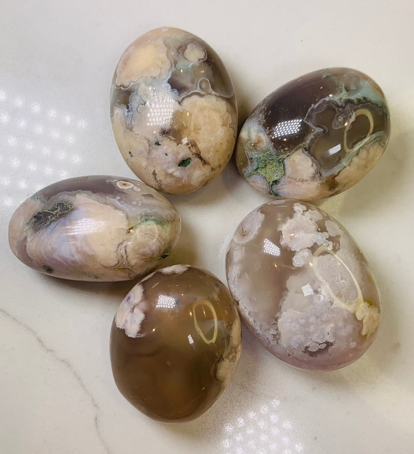 Flower Agate Palmstones