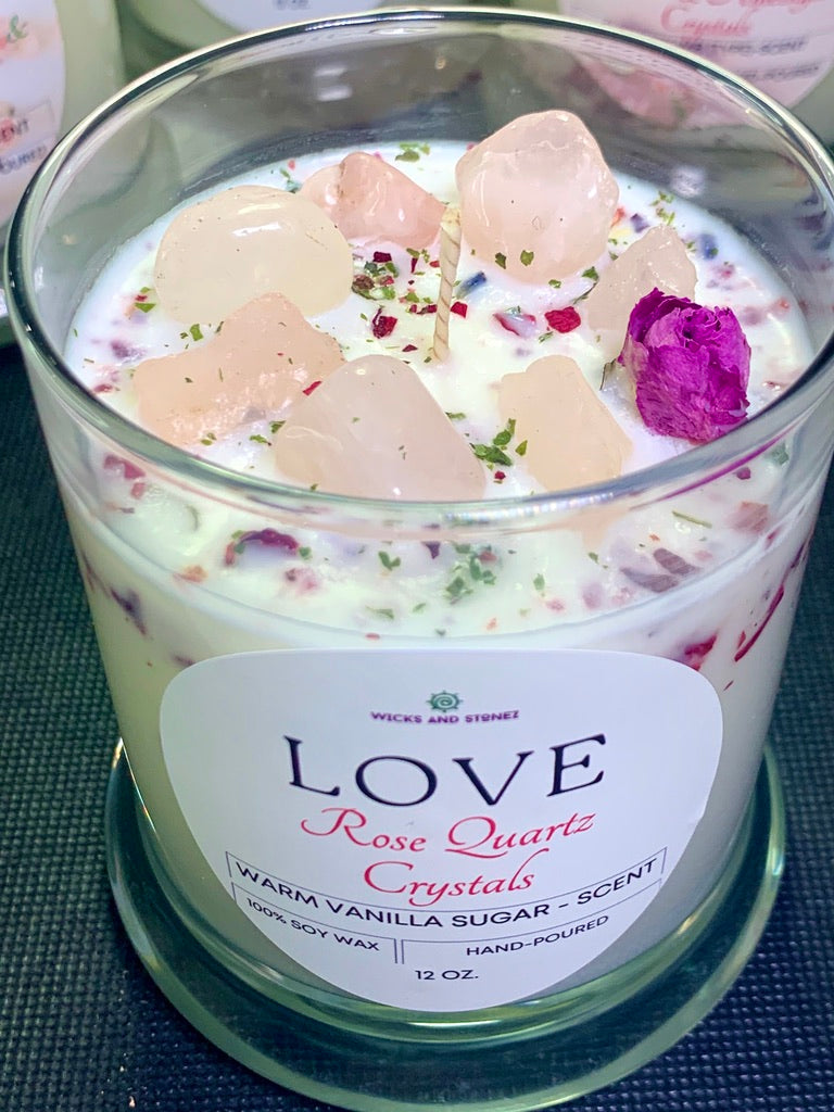 Crystal Scented Candle - LOVE CANDLE