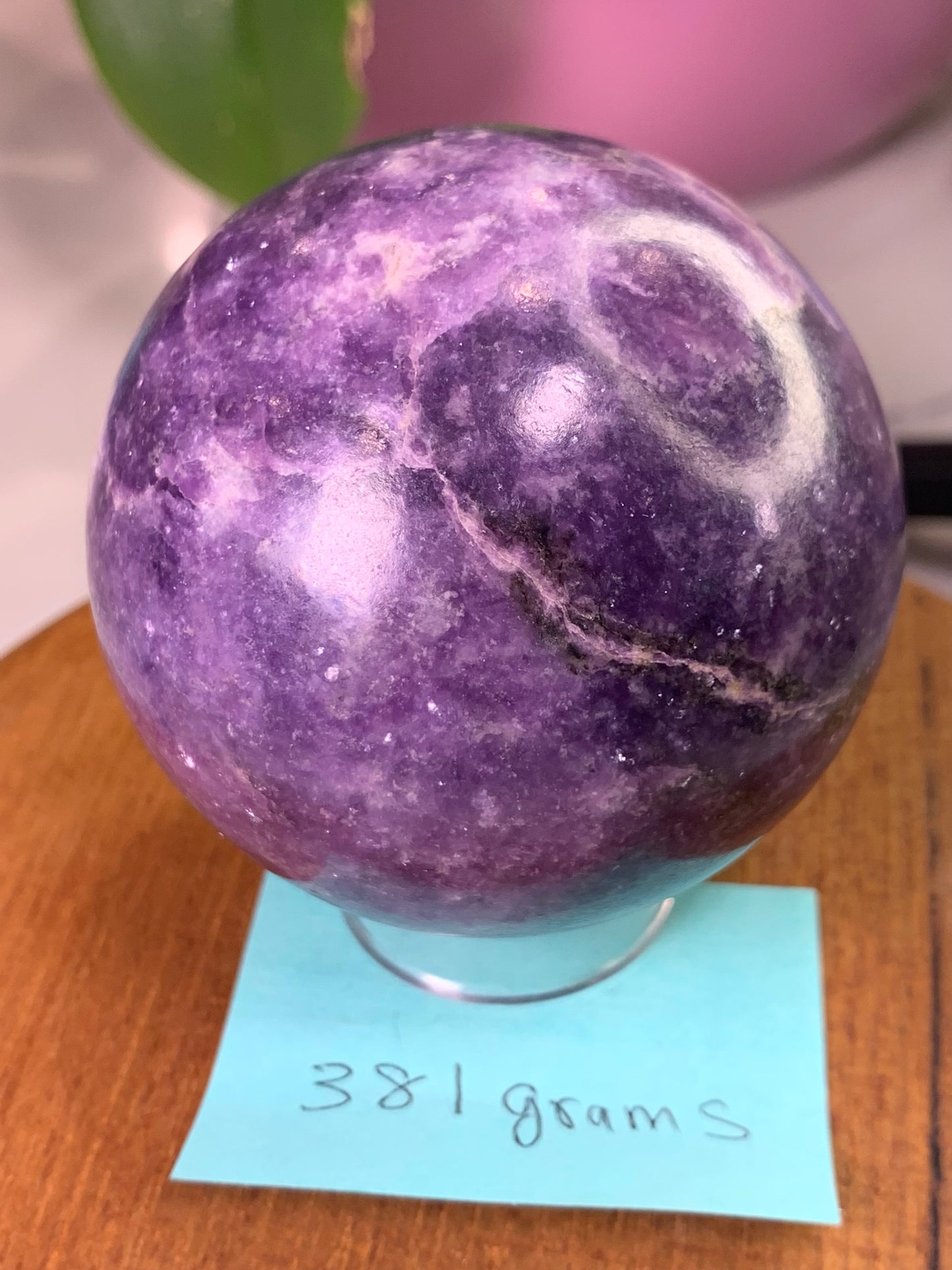 Lepidolite Crystal Sphere