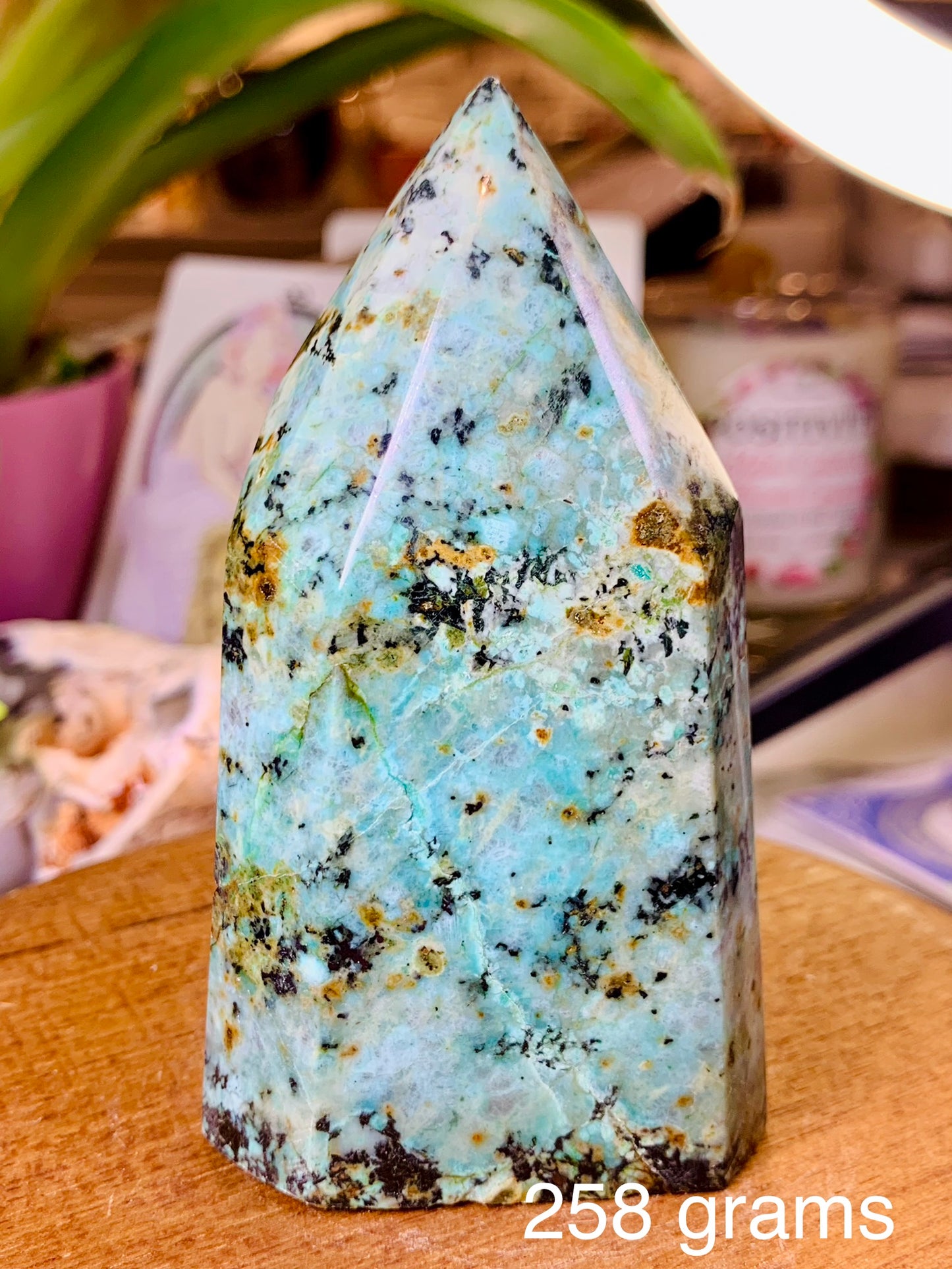 Chrysocolla Crystal Tower