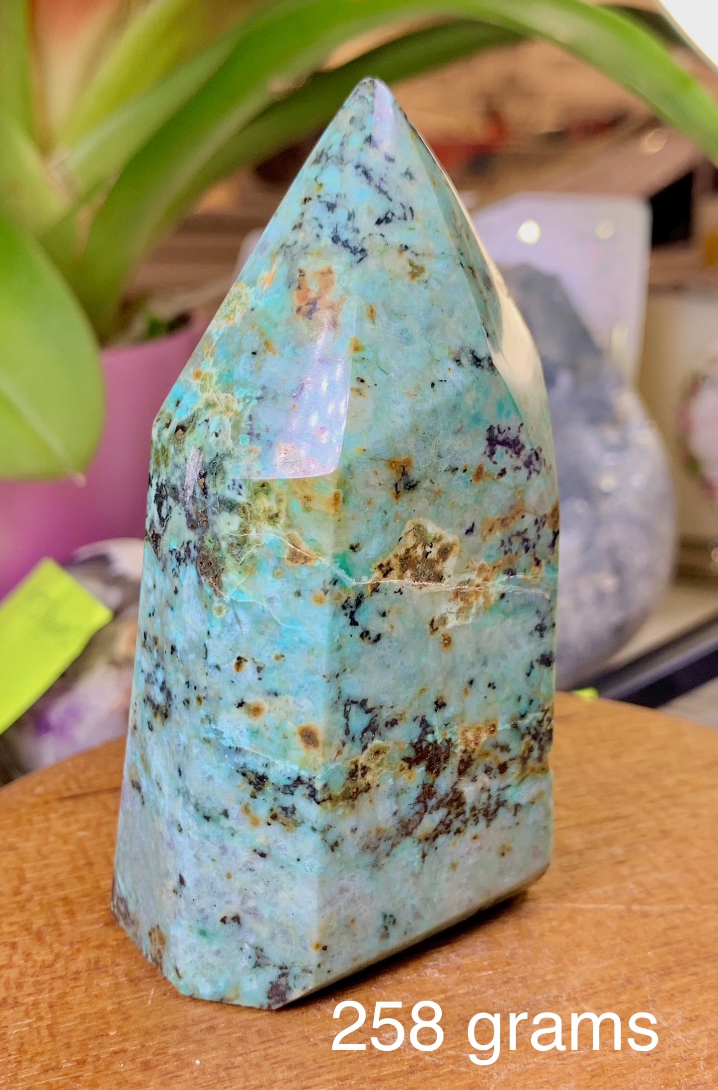 Chrysocolla Crystal Tower