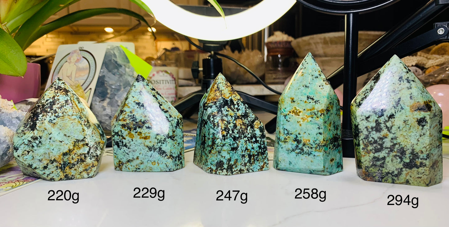 Chrysocolla Crystal Tower