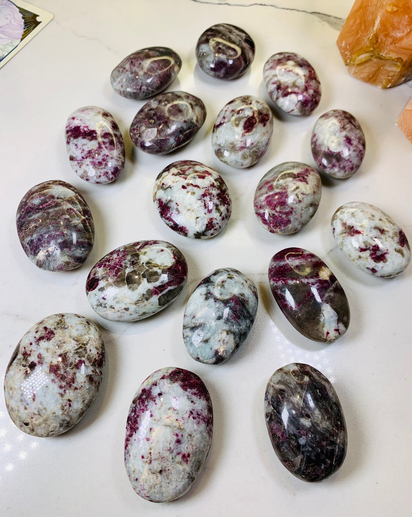 Rubellite Tourmaline-Palm Stones