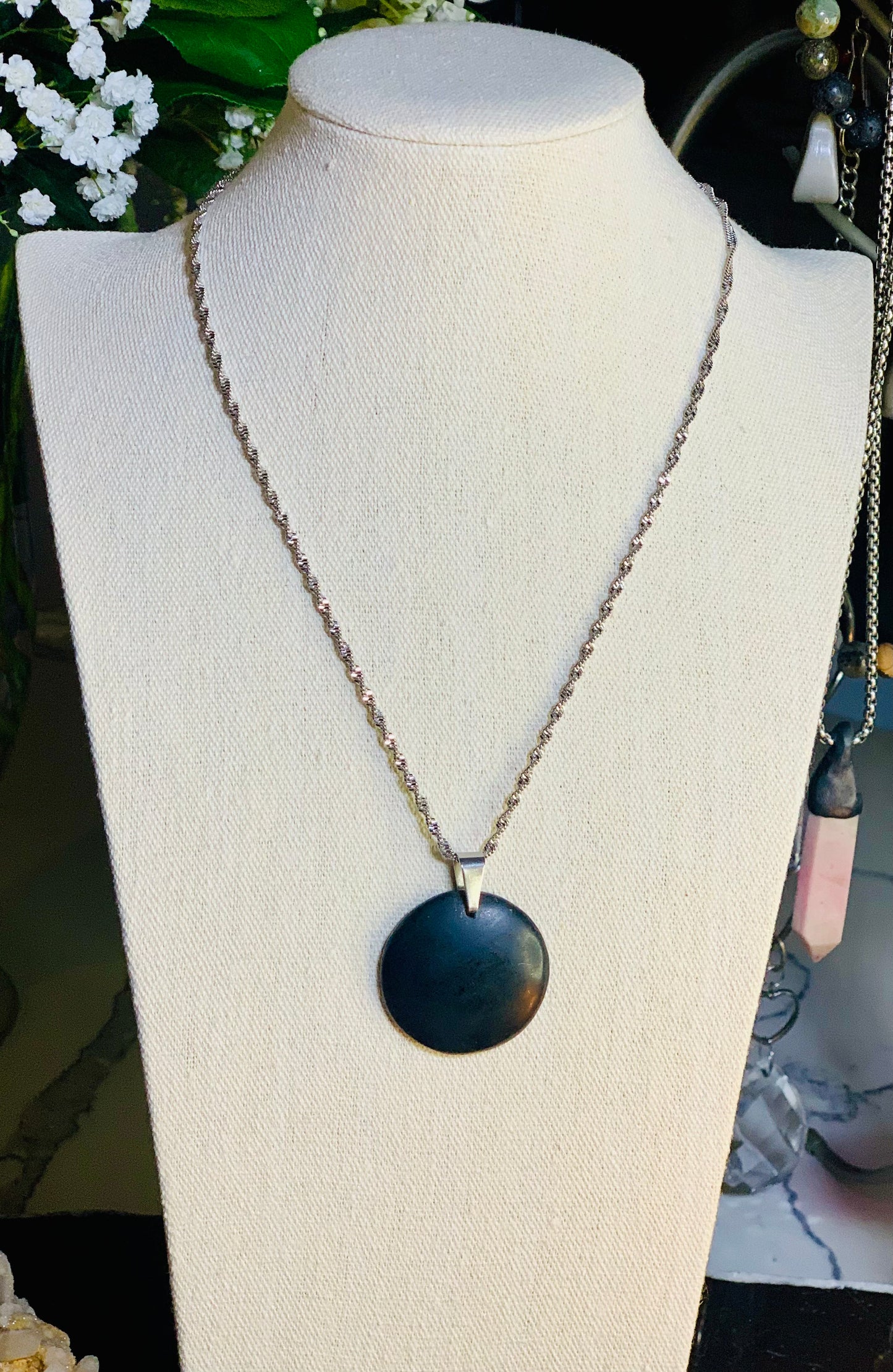 Shungite Stainless Steel Necklace