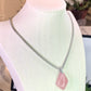 Rose Quartz Stainless Steel Necklace