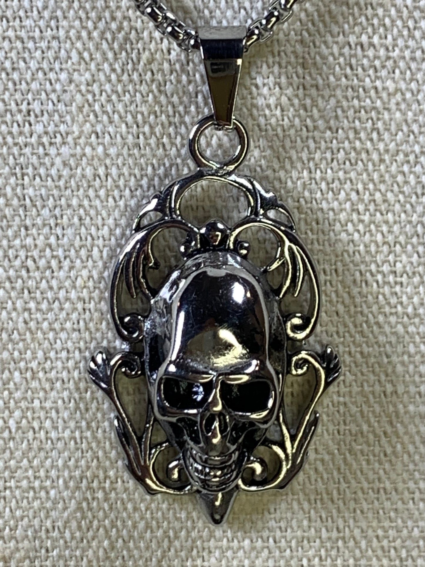 Stainless Steel Skull Necklace