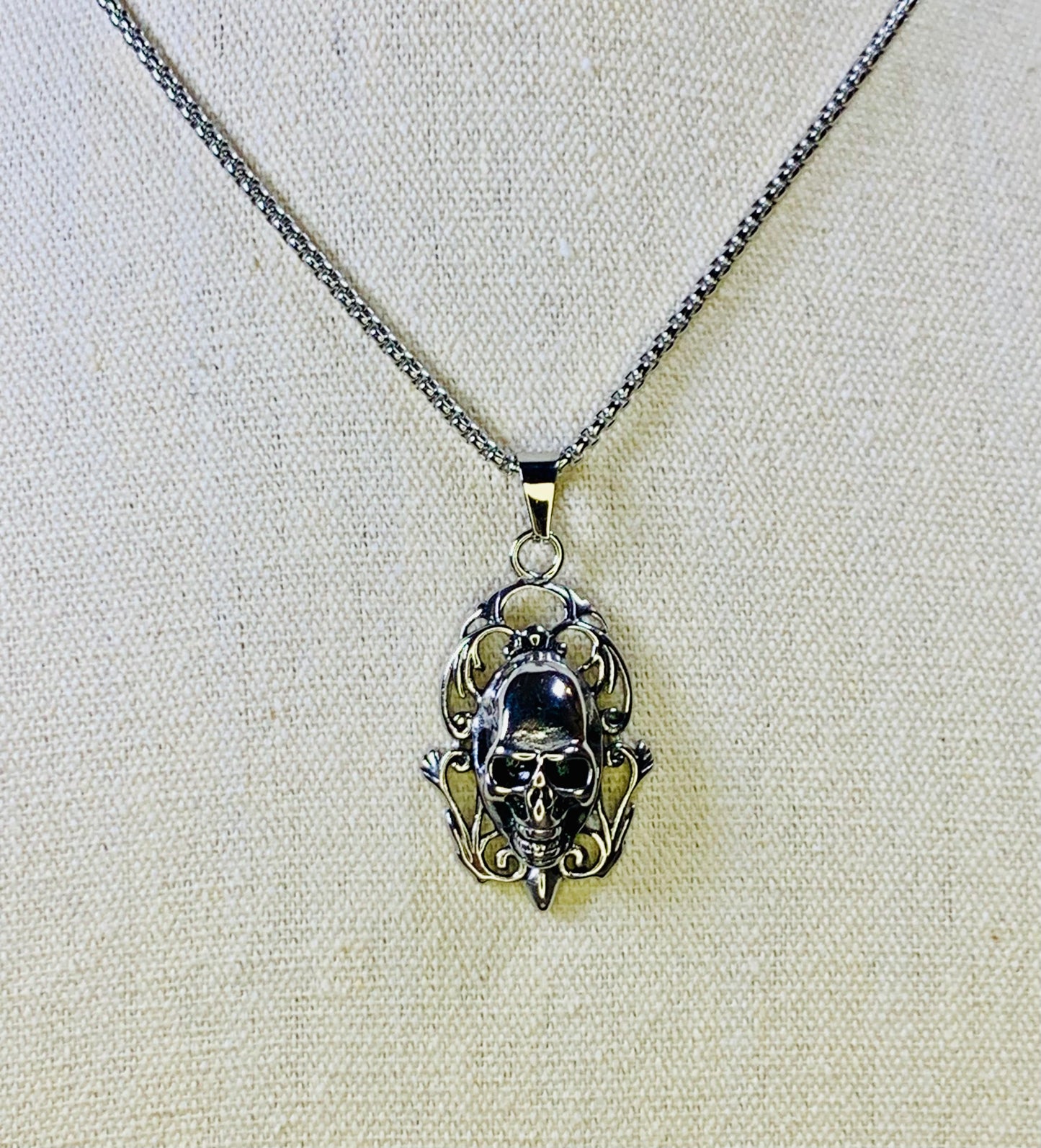 Stainless Steel Skull Necklace