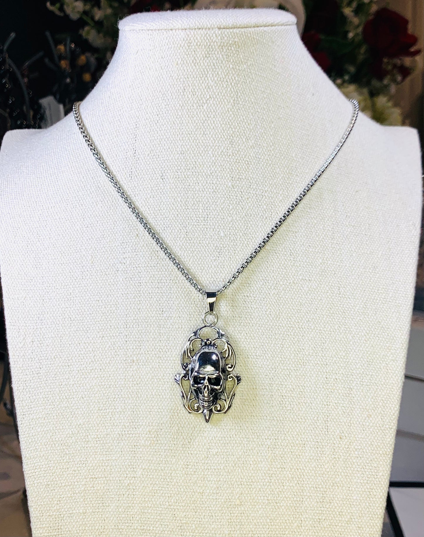 Stainless Steel Skull Necklace