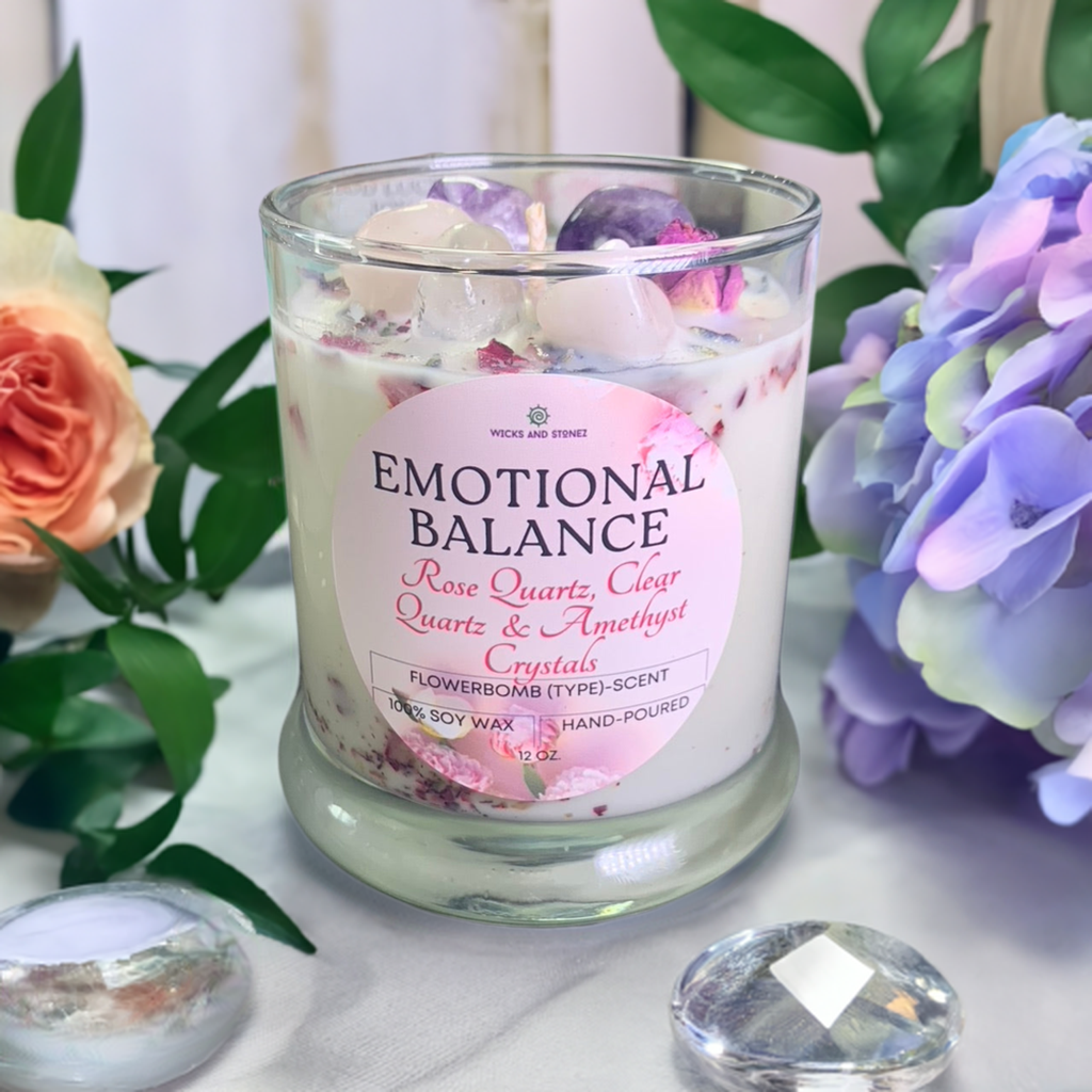 CRYSTAL CANDLE - Emotional Balance