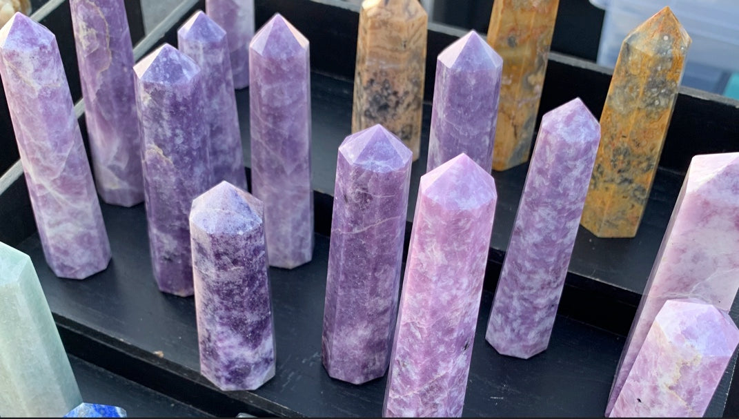 Lepidolite Tower Wicks and Stonez