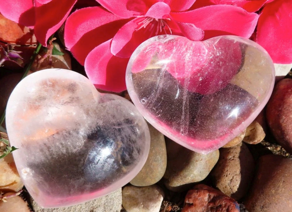 Quartz Crystal Hearts Wicks and Stonez