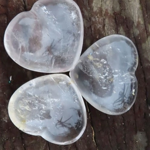 Quartz Crystal Hearts Wicks and Stonez