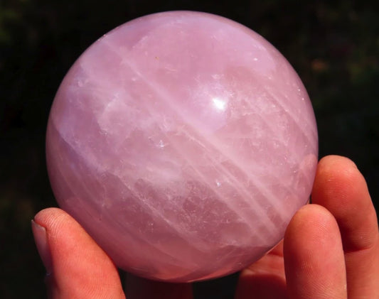 Rose Quartz Crystal Sphere 6.94 oz Wicks and Stonez